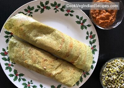 Sprouted Moong Dal Dosa_Step14